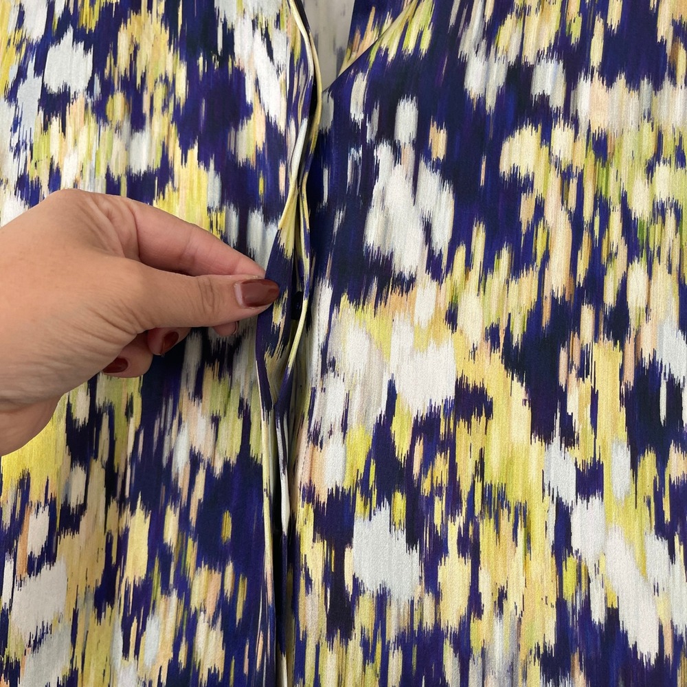 Lafayette 148 $698 New York Scottie Ink Blouse Silk Multicolor‎ Size Medium - Picture 7 of 12